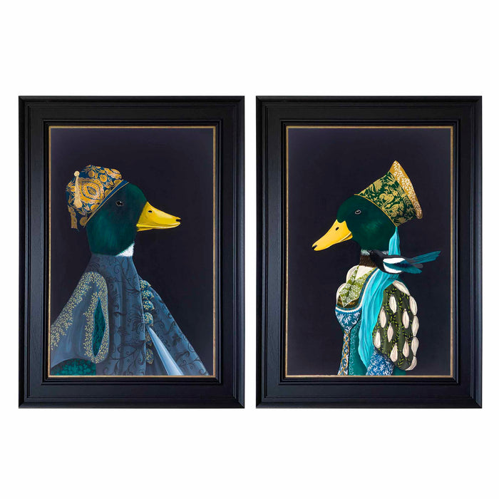 Medieval SubPlots, Ducks | Original Acrylic Paintings on Canvas Framed | Kelly Stevens-McLaughlan