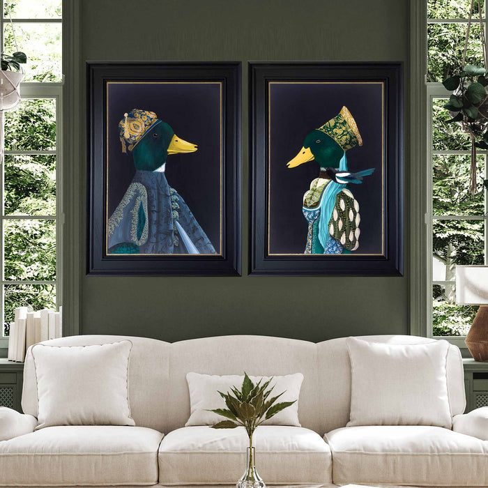 Medieval SubPlots, Ducks | Original Acrylic Paintings on Canvas Framed | Kelly Stevens-McLaughlan