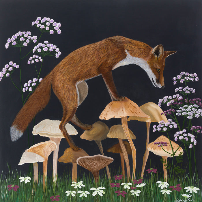 *Original Sold* Vulpes Mycelia | Original Acrylic Painting on Canvas | Kelly Stevens-McLaughlan