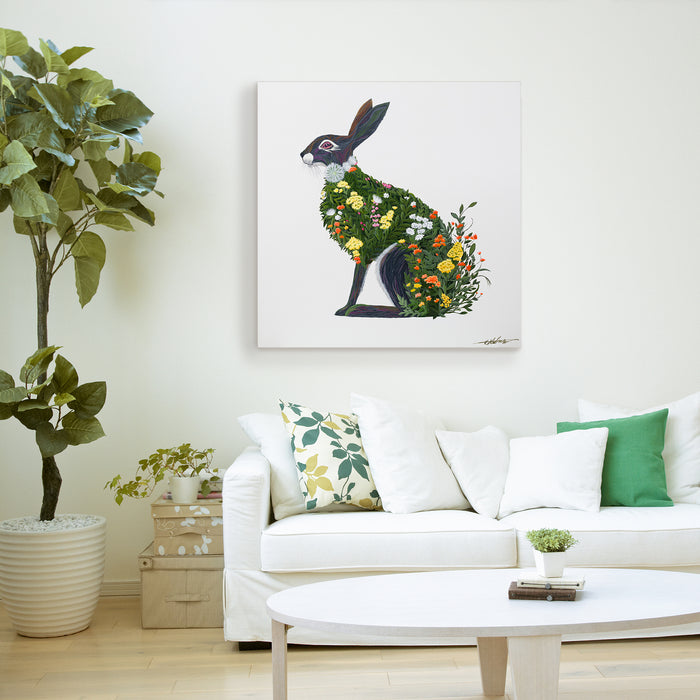 Hare with a White Corsage | Limited Edition Print | Kelly Stevens-McLaughlan