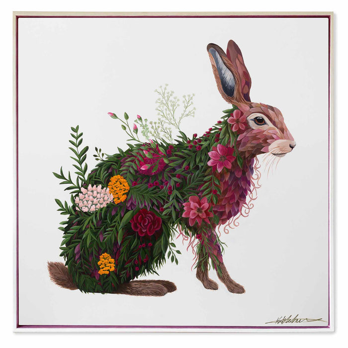 Hare Rosa | Original Acrylic Painting on Canvas Framed | Kelly Stevens-McLaughlan