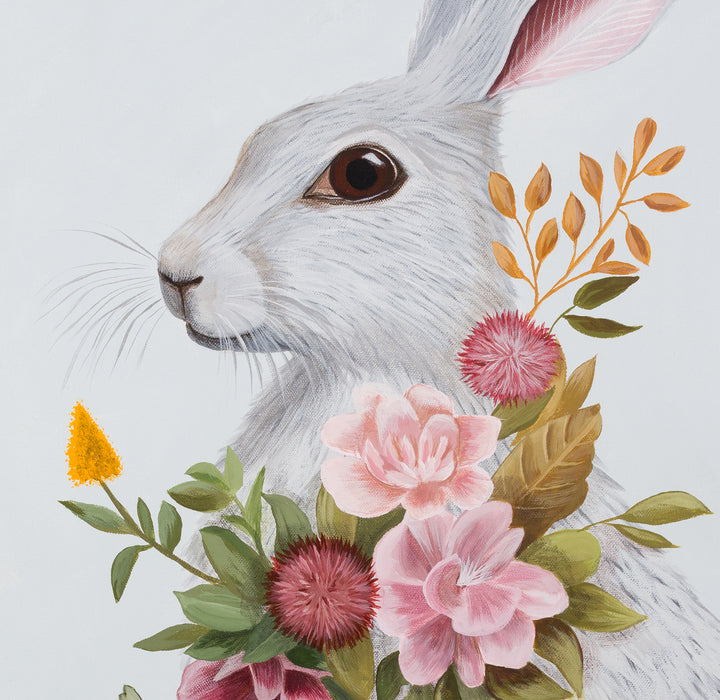 The Fairytale Hare | Original Acrylic Painting on Canvas Framed | Kelly Stevens-McLaughlan