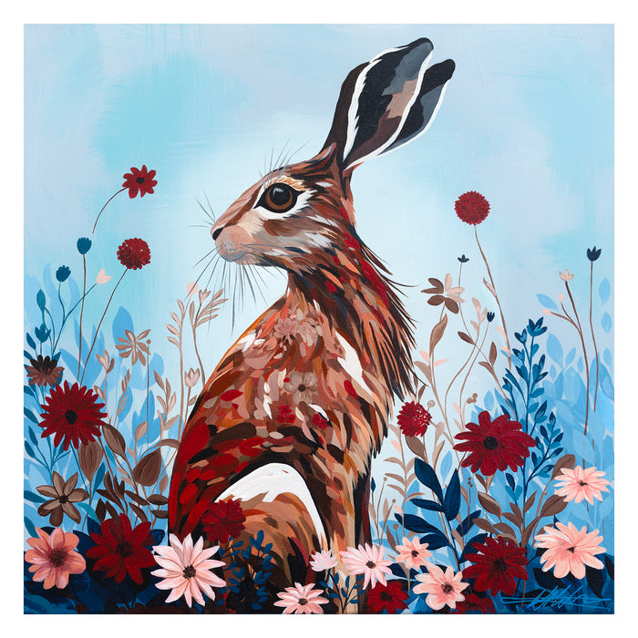 *Currently on Exhibit* Blossom Bunny | Original Acrylic Painting on Canvas | Kelly Stevens-McLaughlan