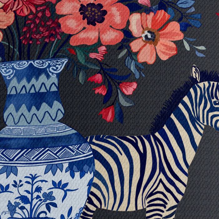 Zebra Twins on Charcoal Chinoiserie Wholesale Lampshade