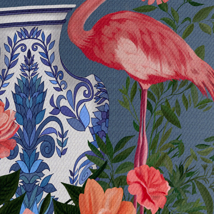 Flamingo Twins on Blue Chinoiserie Wholesale Lampshade