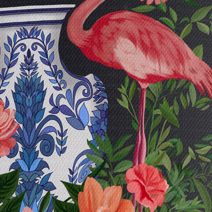 Flamingo Twins on Charcoal Chinoiserie Wholesale Lampshade