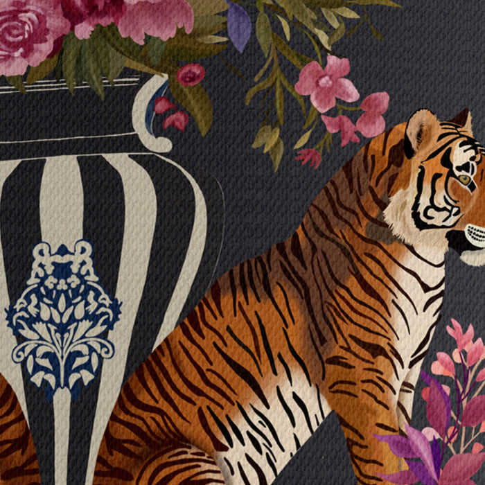 Tiger Twins on Charcoal Chinoiserie Wholesale Lampshade