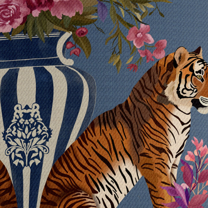 Tiger Twins on Blue Chinoiserie Wholesale Lampshade