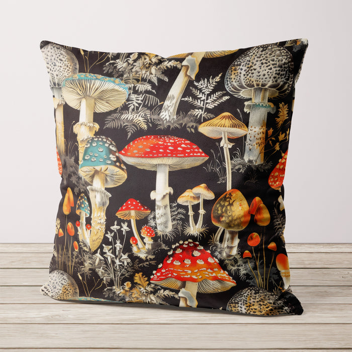 Mycelia View Psychedelic Boutique Velvet Cushion Throw Pillow Cover