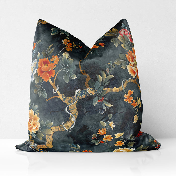 Josephine Floral Boutique Velvet Cushion Throw Pillow Cover