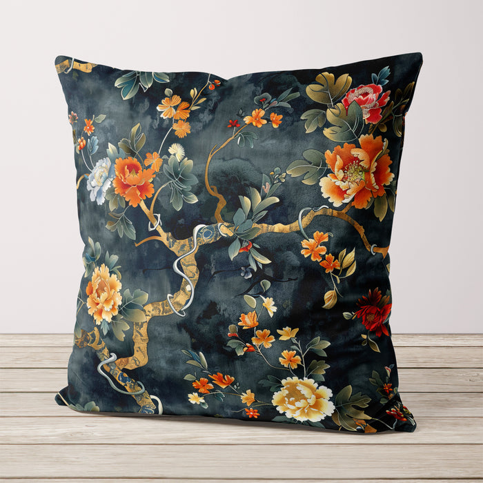 Josephine Floral Boutique Velvet Cushion Throw Pillow Cover