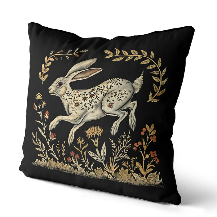 Woodland Hare Furrow-sitter Cushion / Throw Pillow