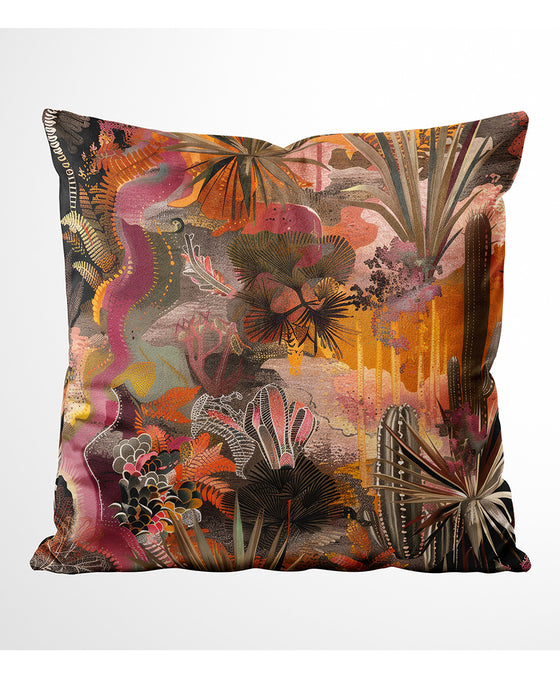 Boutique Velvet Cushion Throw Pillow Cover: Desert Blush, Sunset Mesa