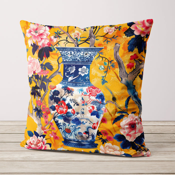 Ming Garden Boutique Velvet Cushion Throw Pillow Cover