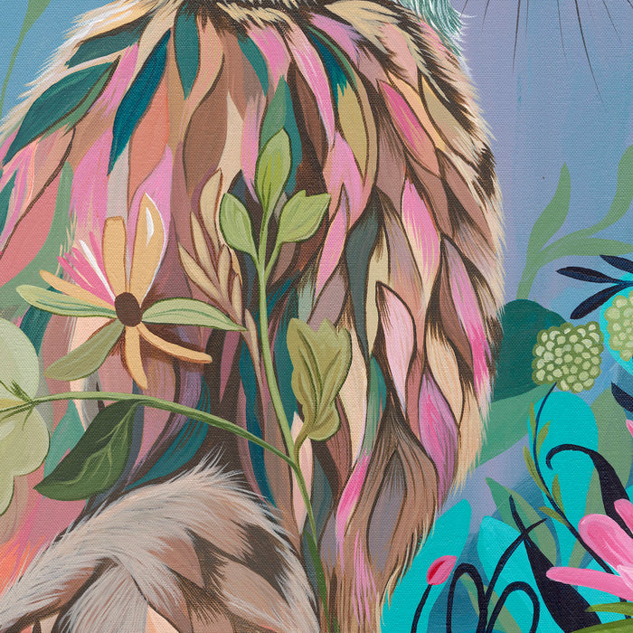 Petals and Paws | Original Acrylic Painting on Canvas | Kelly Stevens-McLaughlan