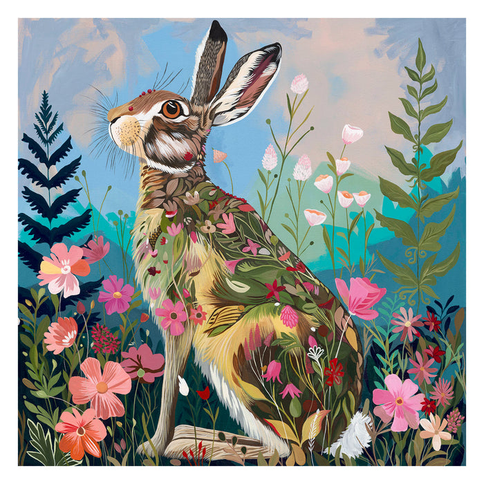 *Currently on Exhibit* Bloom Bunny | Original Acrylic Painting on Canvas | Kelly Stevens-McLaughlan