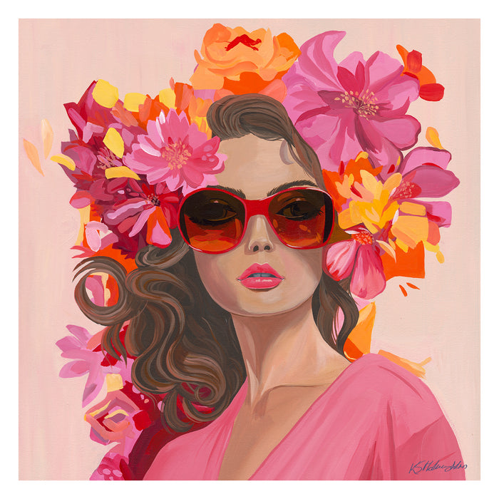 *Currently on Exhibit* Pink Citrus Diva | Original Acrylic Painting on Canvas | Kelly Stevens-McLaughlan