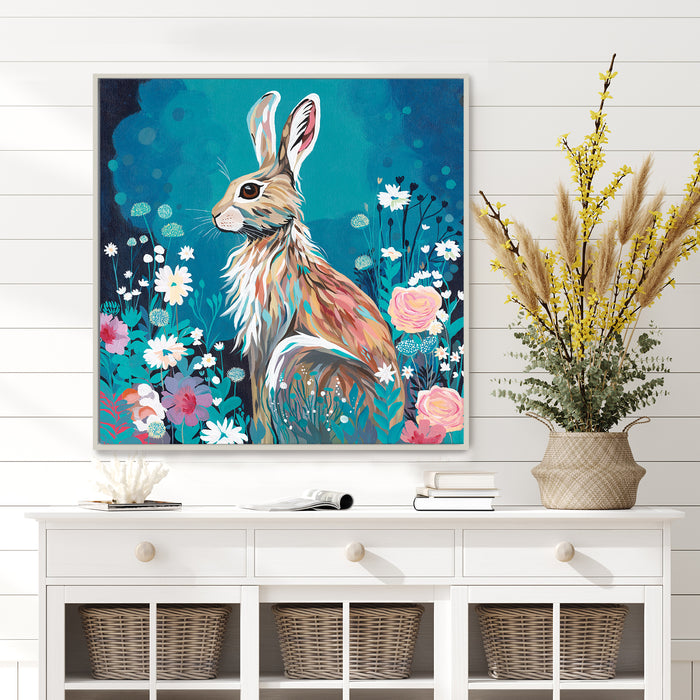 *Currently on Exhibit* Pendrid Hare | Original Acrylic Painting on Canvas Framed | Kelly Stevens-McLaughlan