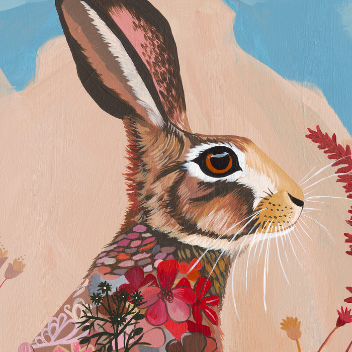 *Currently on Exhibit* Tinner Hare | Original Acrylic Painting on Board Framed | Kelly Stevens-McLaughlan