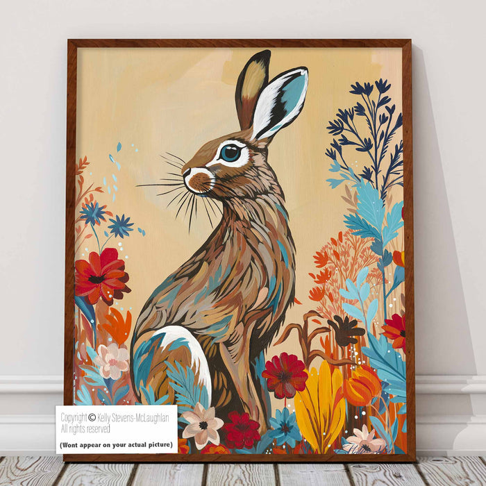 *Currently on Exhibit* Lawrence Hare | Original Acrylic Painting on Board Framed | Kelly Stevens-McLaughlan