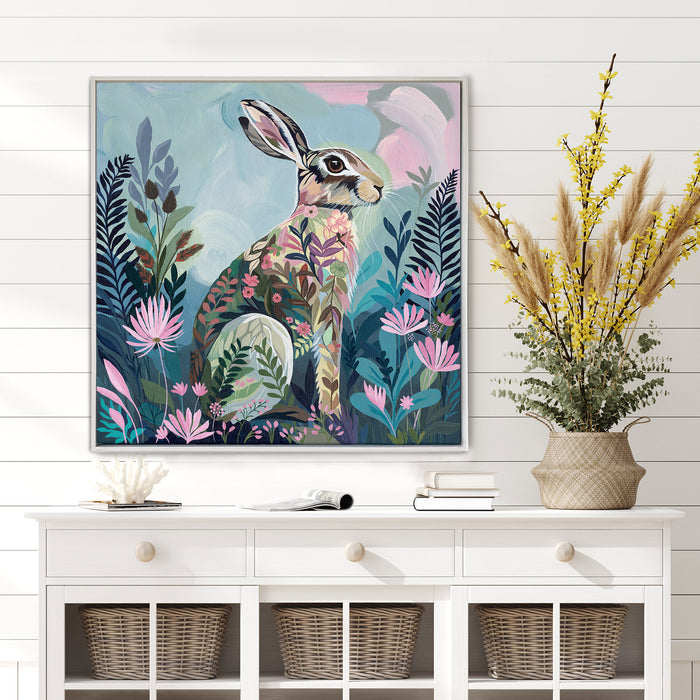 Hare of Blackdown | Original Acrylic Painting on Canvas Framed | Kelly Stevens-McLaughlan