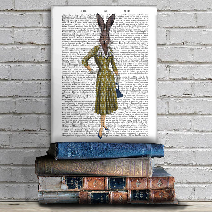 Rabbit in Mustard Dress, Book Print, Art Print, Wall Art