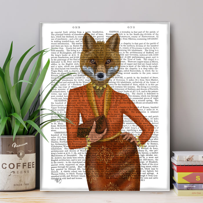 Fox Lady Portrait, Book Print, Art Print, Wall Art