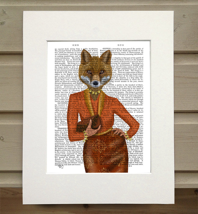 Fox Lady Portrait, Book Print, Art Print, Wall Art