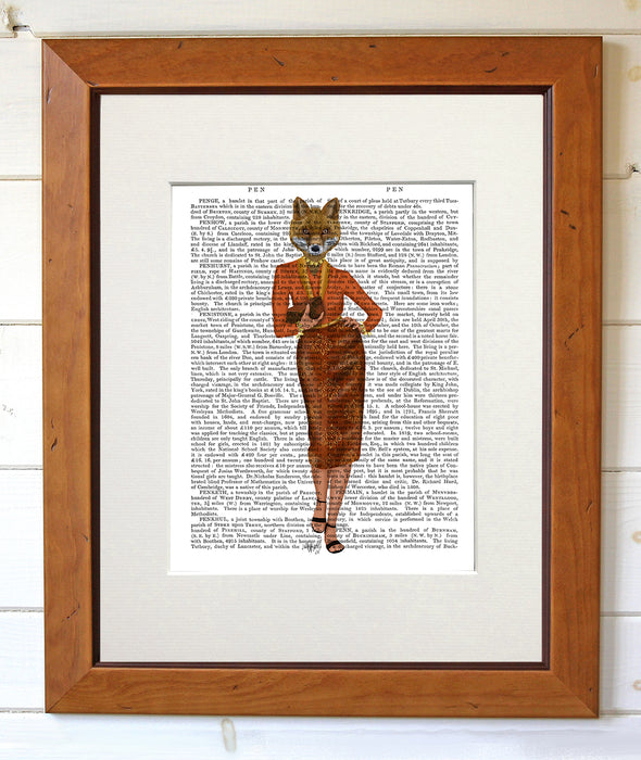 Fox Lady Full, Book Print, Art Print, Wall Art