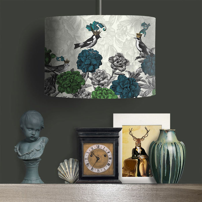 Blooming Birds, Blue and Green, Wholesale Lampshade