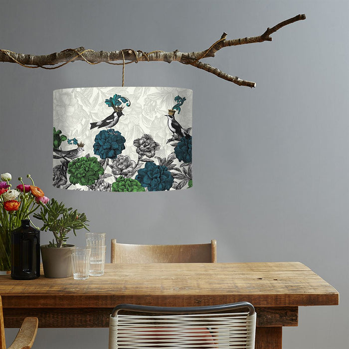 Blooming Birds, Blue and Green, Wholesale Lampshade