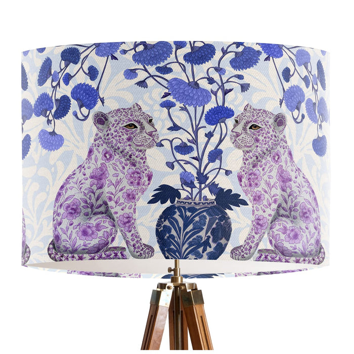 Chinoiserie Leopard Twins on Cream, Wholesale Lampshade