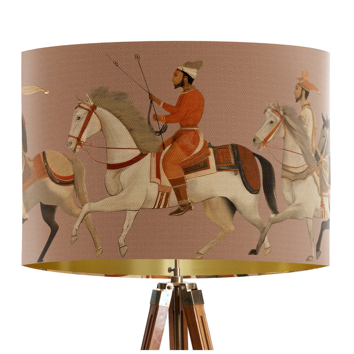 Arabian Riders Lamp shade, Eastern Style Drum Shade, Pendant Lighting