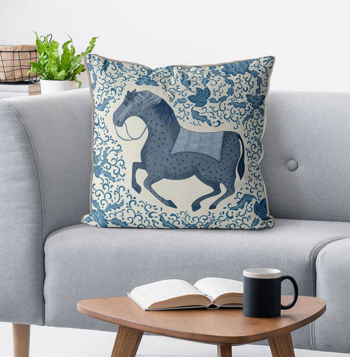 Chinoiserie Horse, Cushion / Throw Pillow