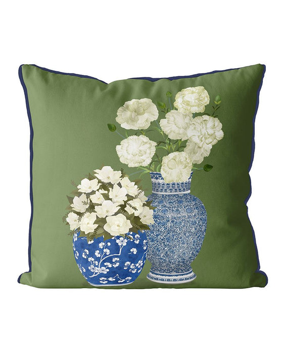 Chinoiserie Flower Duo 1, Cushion / Throw Pillow