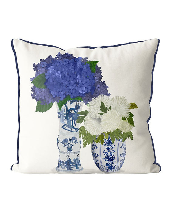 Chinoiserie Flower Duo 3, Cushion / Throw Pillow