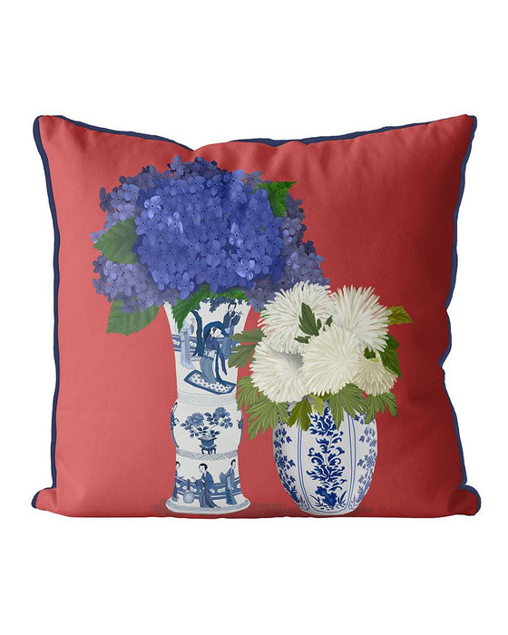 Chinoiserie Flower Duo 3, Cushion / Throw Pillow