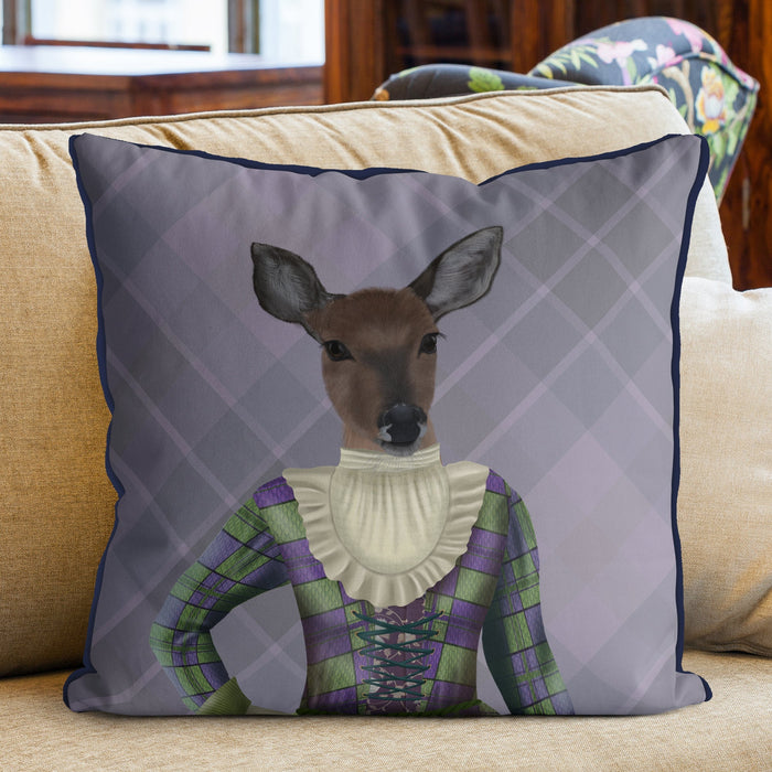 Lady Elspeth Scottish Deer Tartan, Cushion / Throw Pillow