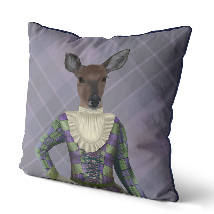 Lady Elspeth Scottish Deer Tartan, Cushion / Throw Pillow