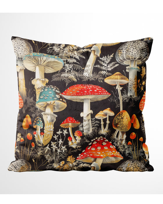 Mycelia View Psychedelic Boutique Velvet Cushion Throw Pillow Cover