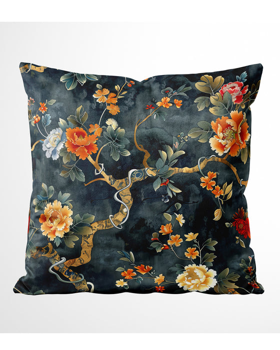 Josephine Floral Boutique Velvet Cushion Throw Pillow Cover