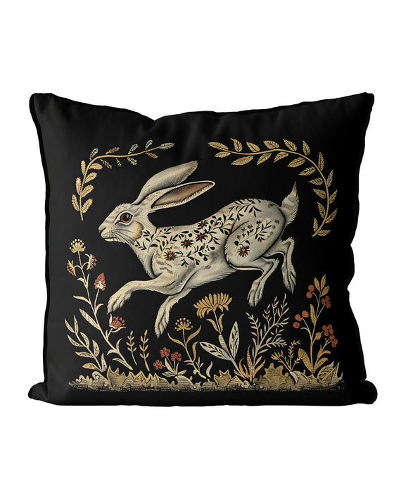 Woodland Hare Furrow-sitter Cushion / Throw Pillow