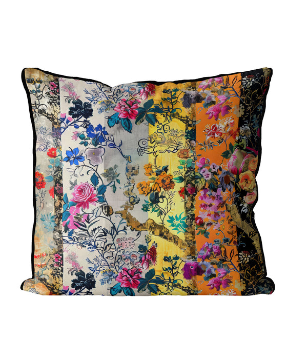 Floral Fusion Eclectic Cushion Throw Pillow Cover