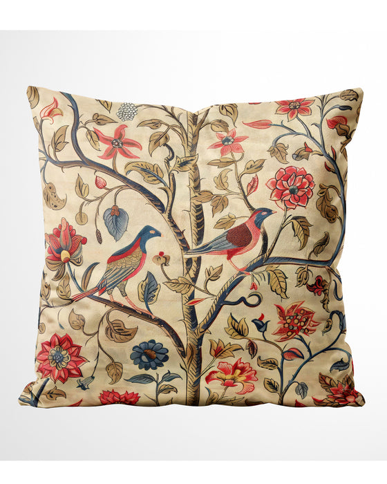 Crab Apple Birds Boutique Velvet Cushion Throw Pillow Cover