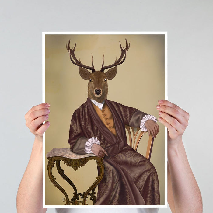 Deer Print, Dressed Deer, Dictionary Art Print, Funny Animal Print, Affiche  dart animal, Home Wall Decor, Deer & Dog, Gift Poster ART 156 -  France