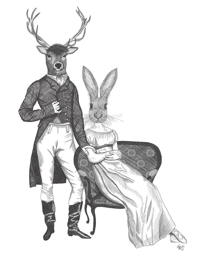 Distinguished Deer, Limited Edition Print of drawing — FabFunky