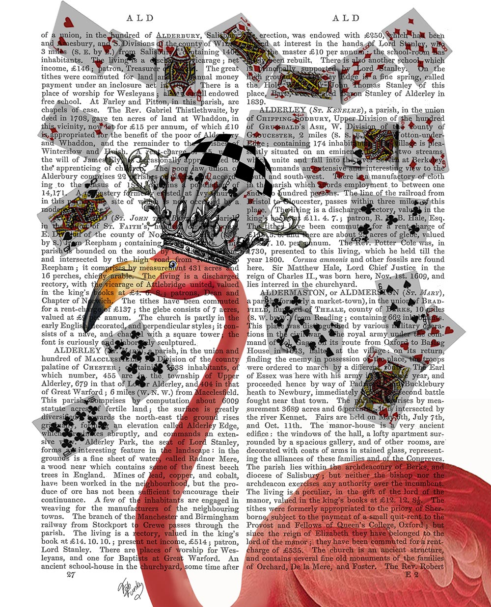 Hot House Flamingo 1, Bird Art Print, Wall Art